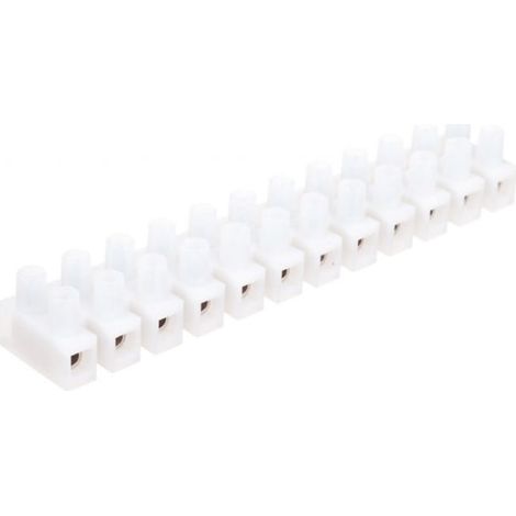 Morsettiera filettata a 12 piste da 2,5 mm² in poliammide PA66 con rondella bianca LPA12-2.5 89092110
