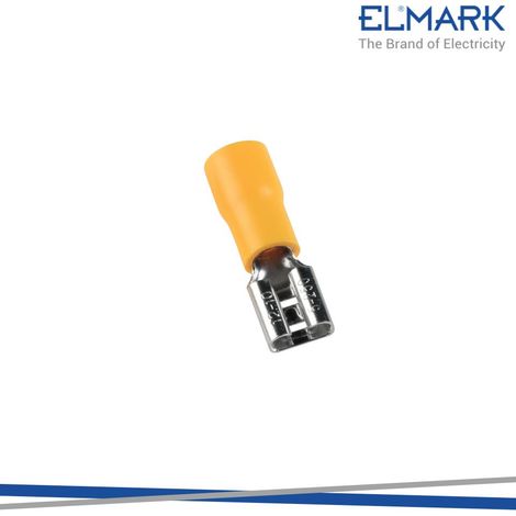 TERMINALI ISOLATI FDD FEMMINA  5.5-250 BLISTER 100PZ GIALLO