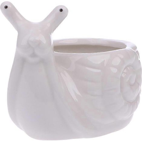Keramik-Blumentopf mit Schneckenmotiv für Sukkulenten, ideal für Schreibtisch, Homeoffice