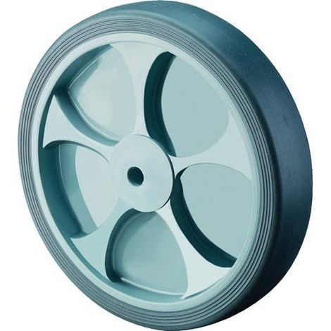Ersatzrad D.250mm Trgf.300kg Gum.grau Achs-D.20mm Nabenl.60mm (1/2)