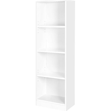 Bibliothèque Etagère de bureau pour salle de séjour, chambre ou bureau 40 x 121.5 x 24cm Blanc LBC104W (1/5)