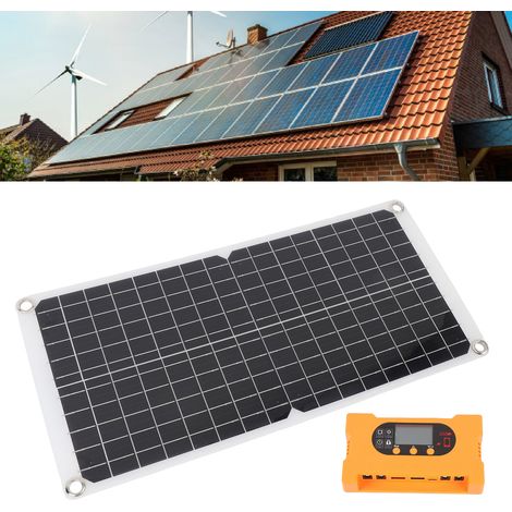 Kit solar con controlador de carga, panel solar monocristalino QC3.0 de 17 W y 10 A, cargador portátil para caravanas, coches y barcos. (1/5)