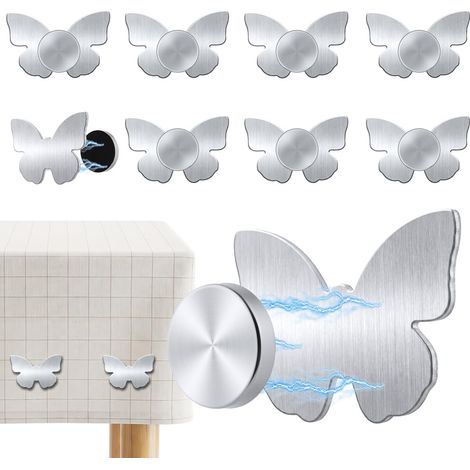 8 Pièces Poids de Nappe Magnétique en Acier Inoxydable Résistants (1/5)