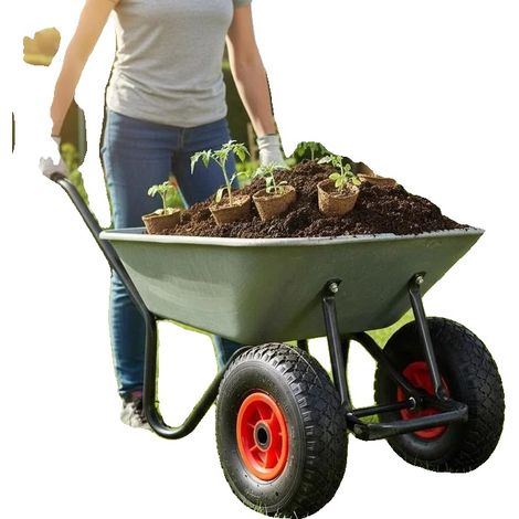 Sackwagenräder, Gummi-Material, Abmessungen 3,00-4 Zoll, hohe Tragfähigkeit, kompatibel mit verschiedenen Sackwagen, langlebig für den schweren (1/5)