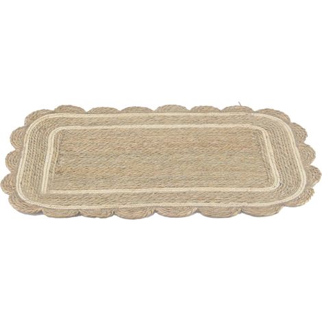 Tappeto da Ingresso Beige 90x60 cm, Ideale per Arredare gli Spazi, Texture Naturale, Design Moderno e Funzionale