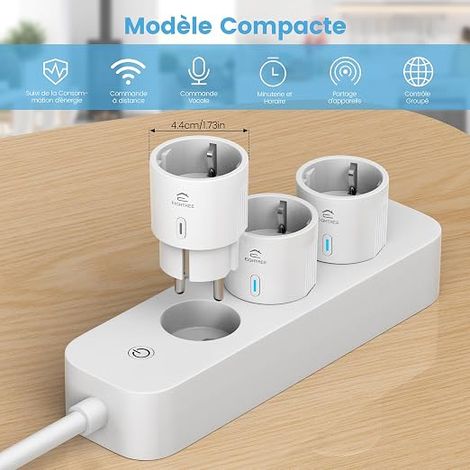 EIGHTREE WiFi Connected Socket, Mini Smart Plug, 16A 3680W (1/4)