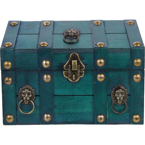 Boîte à Bijoux en Bois Vintage Élégante et Légère avec Couvercle, Coffre de Rangement Sûr pour Bijoux et Souvenirs, pour Usage Personnel à Domicile Voyage (1/5)