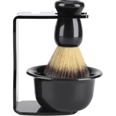 Ensemble de 3 bols et supports pour blaireau de rasage professionnel pour hommes