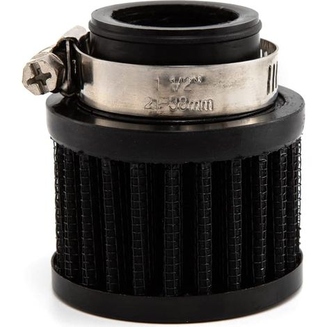 Filtres à air et à huile universels pour motos, filtre d'admission d'air froid de 25 mm pour voitures, reniflard de carter turbo (noir)