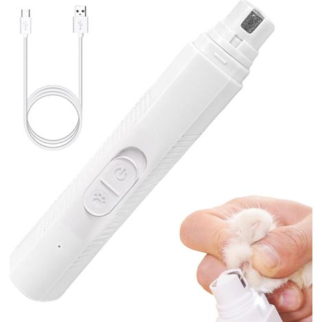 Tagliaunghie per cani – Tagliaunghie elettrico a LED senza fili per cani Prodotti per la toelettatura dei gatti, tagliaunghie per gatti, tagliaunghie silenzioso per piccoli animali (1/5)