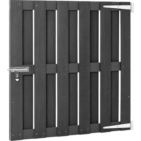 Maison Exclusive - Gartentor WPC 100 x 100 cm Grau (1/5)