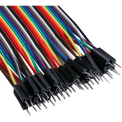 Cable alambre puente Dupont 40 pines macho a macho Multicolor