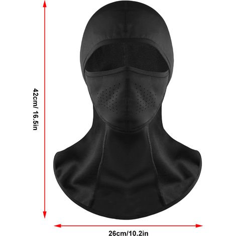 Cagoule visage coupe-vent imperméable polaire chaude bonnet respirant pour homme femme hiver extérieur vélo ski course (1/5)