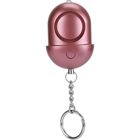 130 dB lauter Schlüsselanhänger-Notalarm, Selbstverteidigungsalarm mit Blinklicht, Roségold (1/5)