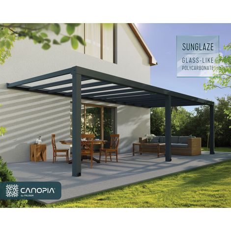 Canopia Stockholm Marquesina Pérgola De Aluminio Premium 3.4X8  m Transparente