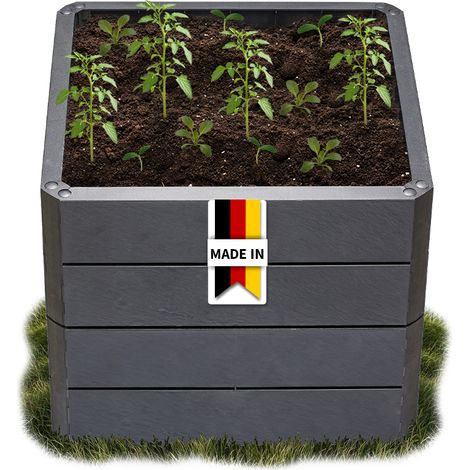 GARANTIA ERGO QUADRO S 50 Hochbeet Stone, inkl. FLORA Wassersparsystem