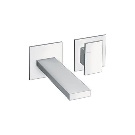 Lavabo Mural Tabula 2 Trous Saillie 18 Cm Chrome Robinetterie TABULA - CRISTINA ONDYNA TA25751 (1/2)