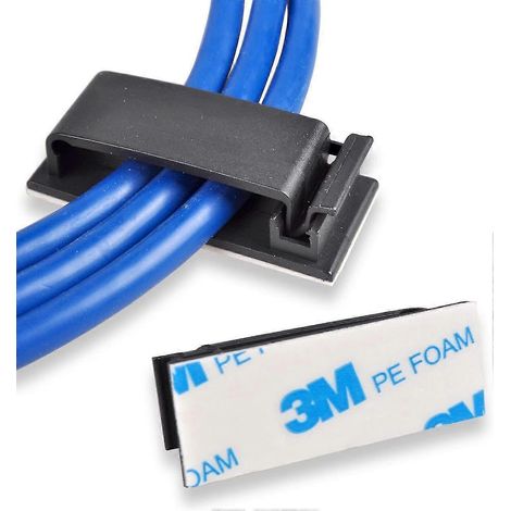 Fascette per cavi, organizzatori di cavi Ethernet, clip adesive per la gestione dei cavi, ufficio-AquaForge (1/3)
