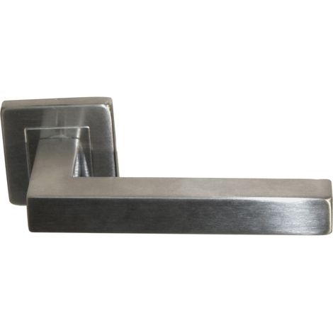 Paire de Poignées de Porte Carrées KLOSE besser Sur Rosaces "Carrées" Inox 304 "NELLY" Sans rosaces de fonction