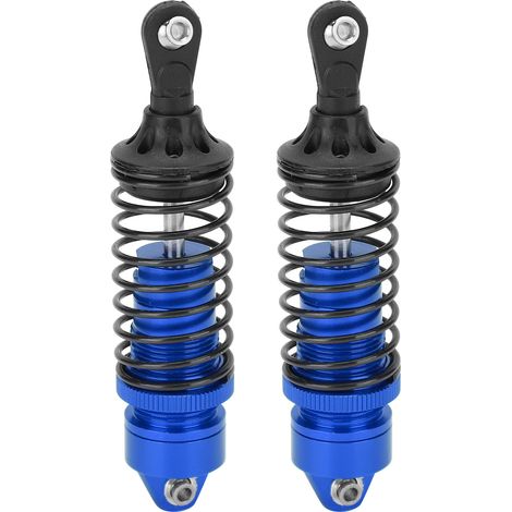 Lot de 2 amortisseurs métalliques de 100 mm pour voiture RC TRAXXAS SLASH 2WD (pièces de rechange, bleu foncé) (1/5)