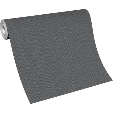 Papier peint gris métallique motif salon Tapisserie motif grise tendance chambre adulte Papier peint vinyle bureau & couloir (1/5)