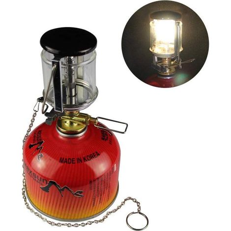 Mini lanterne de camping portable à gaz, lampe de camping en extérieur, petite lampe à gaz, chauffage de tente, lampe torche suspendue