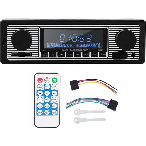 Autoradio Bluetooth MP3 pour Voitures Anciennes avec USB, SD, AUX et FM (12V) (1/5)