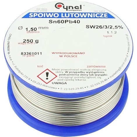 Étain avec flux 1,5 mm 250 g