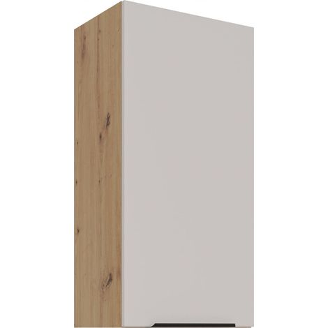 Küchen Hängeschrank 45 cm Küche SOLANO Kaschmir beige matt + Eiche Artisan matt Küchenzeile Küchenblock Küche Einbauküche (1/4)
