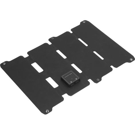 Panneau solaire pliable 14 W 5 V ETFE pour extérieur, double sortie USB, étanche IPX6, noir (1/5)