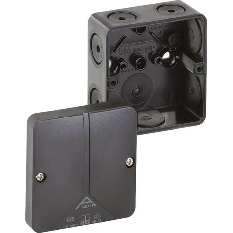 Boîte de raccordement Spelsberg Abox-i 025-L/sw 49190201 (L x l x H) 80 x 80 x 52 mm noir IP65 (1/3)