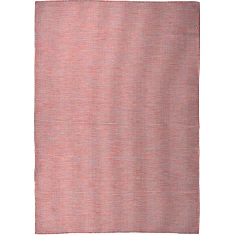 FIMEI Tapis à tissage plat d'extérieur 140x200 cm Rouge (1/5)