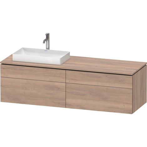 Duravit L-Cube Meuble sous-lavabo en console suspendu, avec plan