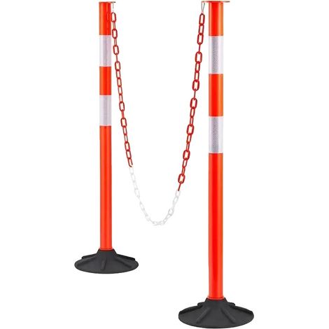 Segnale di orientamento stradale, strisce riflettenti, base appesantita, rosso (1/2)