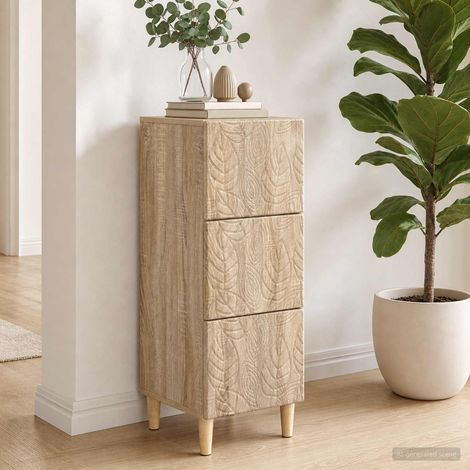vidaXL Armoire à tiroirs 33 x 34,5 x 90 cm Bois d'ingénierie (1/5)