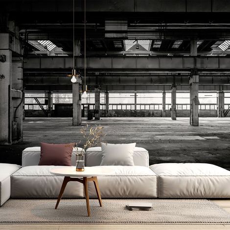 Papier peint panoramique - Usine abandonnée - 130 cm x 87 cm (1/4)