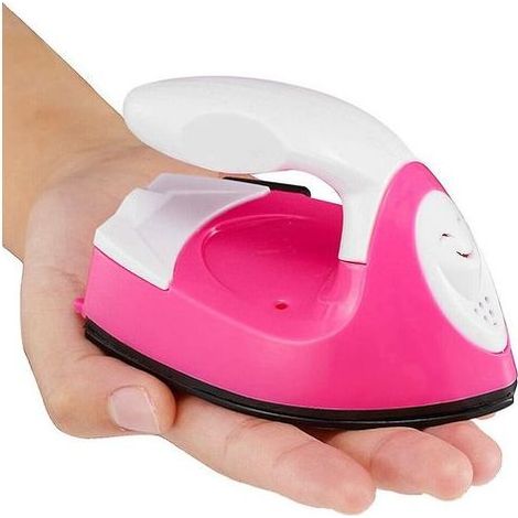 Mini ferro da stiro elettrico portatile, piccolo ferro da stiro da viaggio, accessori per cucito e artigianato, bianco