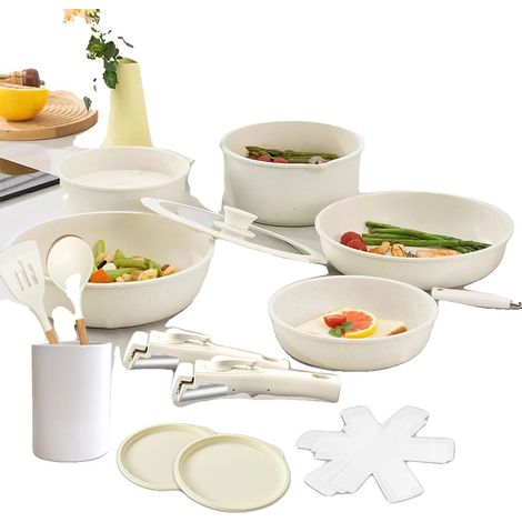 Ensemble de Casseroles, Revêtement Antiadhésif, Résistant au Four, Lavable au Lave-Vaisselle, Design Non Toxique, Poignées Ergonomiques (1/5)