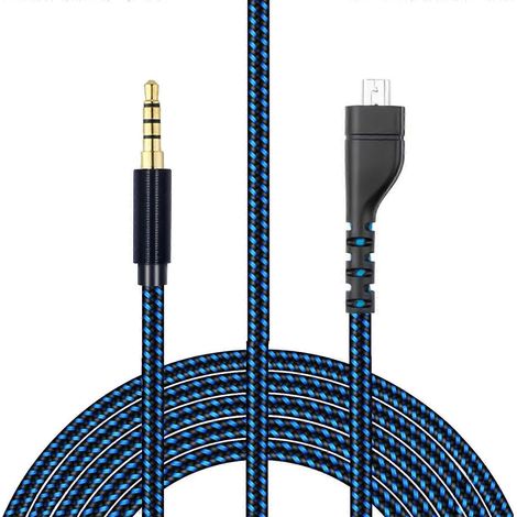 Câble audio pour casque Arctis 3, 5 et 7 Pro, connecteurs plaqués or, haute résilience (1/4)