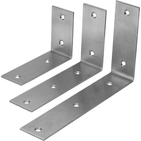 Edelstahl Winkelverbinder 225 x 125 x 43 mm (1/4)