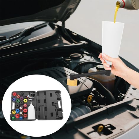 Ensemble de 24 pièces comprenant un entonnoir à huile, un régulateur de filtre à air à extension coudée et un kit d'entonnoir de remplissage d'huile compatible avec Toyota, Ford et autres marques. (1/5)