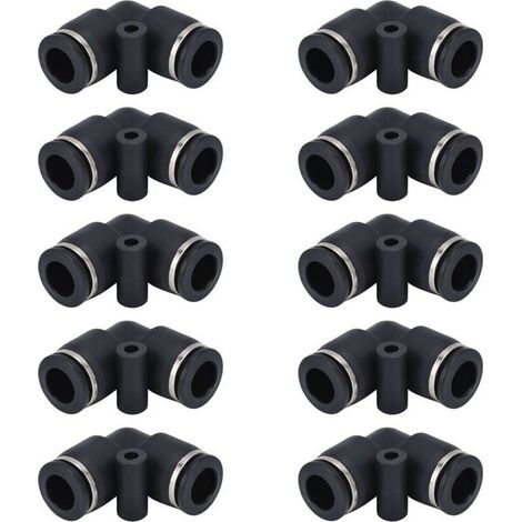 10 conectores neumáticos ABS duraderos y reemplazables, prácticos accesorios de conexión para equipos de automatización. - Crezuo