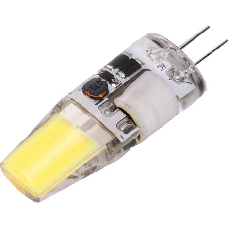 LED-Ampulle COB G4 5W 600LM Silikon, Deckenleuchte, AC/DC 12V, 4,2x1,3cm, Kaltweiß 6000-6500K (1/5)