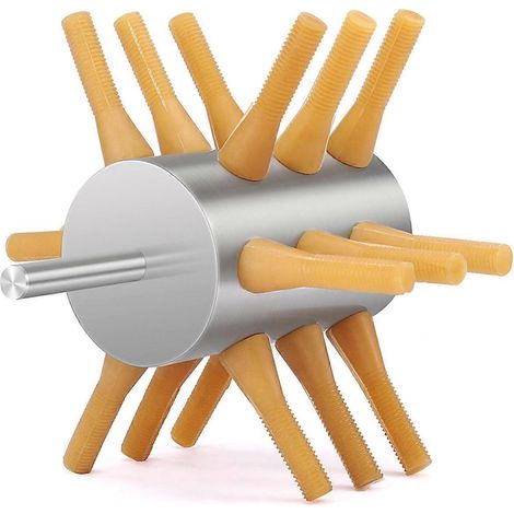 Accessoire de perçage pour plumeuse à poulets en acier inoxydable à 18 doigts -- (1/5)