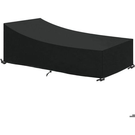 Housse de protection pour transat de jardin 210x75x40/80cm Imperméable, coupe-vent et résistante aux déchirures (1/5)