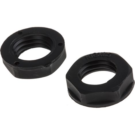 Ecrou pour presse étoupe, RS PRO, Noir, Nylon 66, Filetage: M12, IP68 ( Prix pour Paquet de 25 )