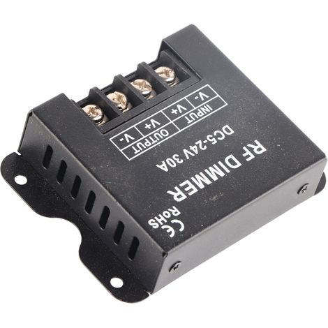 Variateur sans fil pour le réglage de la luminosité des appareils électriques à l'aide d'une télécommande, 5-24 V, 30 A (1/5)