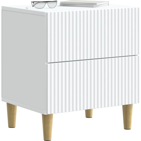 Comodino Armadio da Notte Mobiletto da notte Bianco 43 x 34,5 x 48 cm Legno ingegnerizzato (1/5)