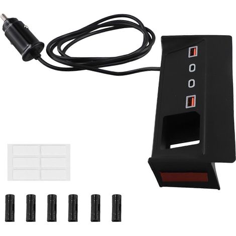 Adaptateur répartiteur USB Type-C pour voiture, chargeur rapide, station d'accueil et hub de dérivation pour Toyota Corolla Cross 2021-2024 (1/5)