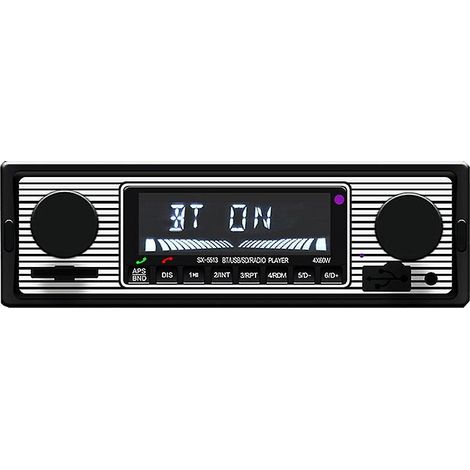 bt Vintage Radio Lecteur Mp3 Stereo Usb Aux Classique Voiture Stereo Audio U Disque (1/5)
